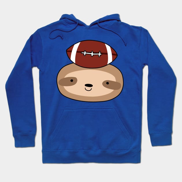 Football Sloth Face Hoodie by saradaboru